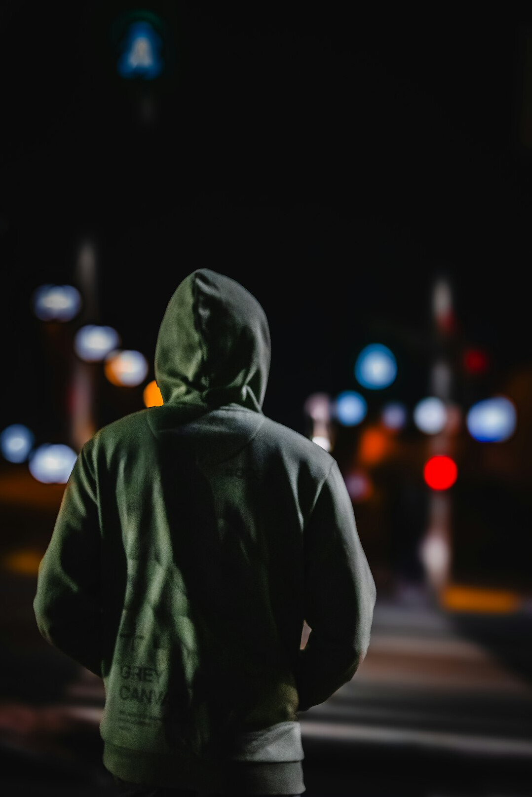 mysterious modern city at night